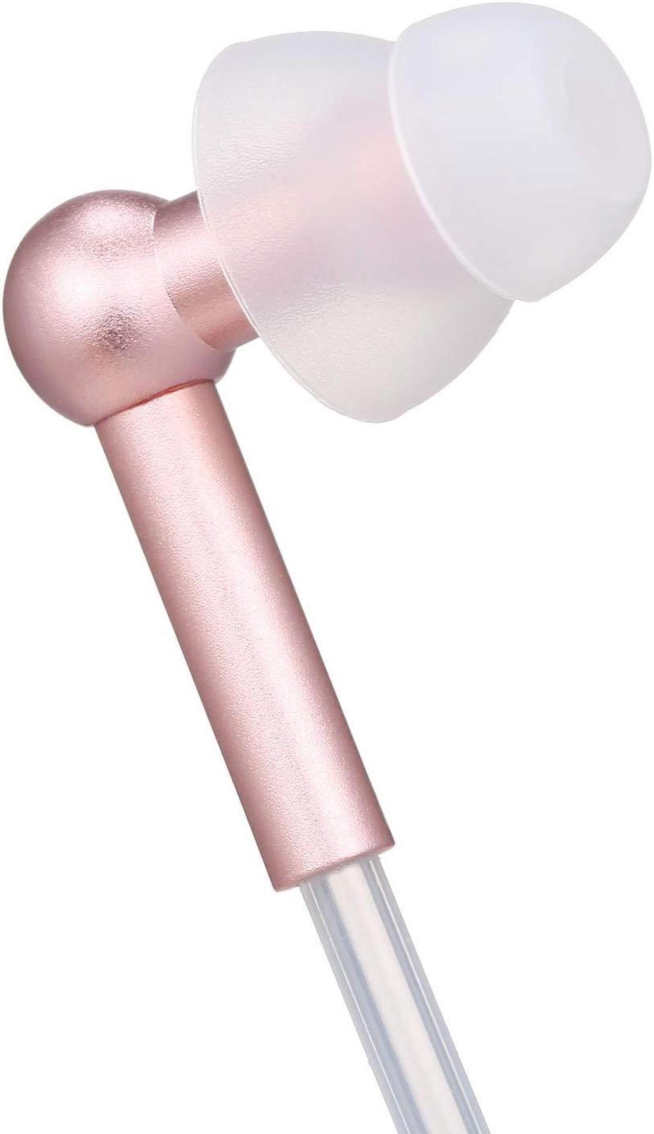 Alt view image 2 of 5 - Docooler Air Tube Earbud Headphone Anti-Radiation in-Ear Headset EMF-Free Wired Stereo Earphone with Microphone & Volume Control - Compatible with Smart Devices - Rose Gold