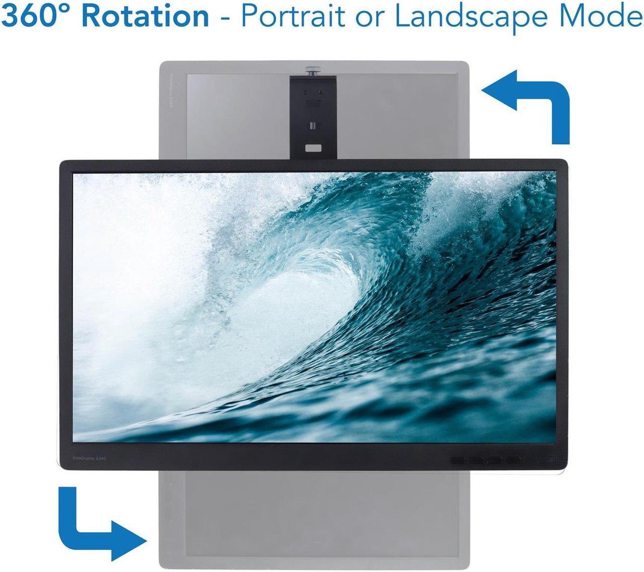 Alt view image 5 of 5 - Mount-It! Cubicle Monitor Mount Hanger Attachment, Hanging Height Adjustable VESA Bracket for a 17" to 32" Screen, Adjustable Hook Supports up to 17.6 lbs, Black (MI-785)