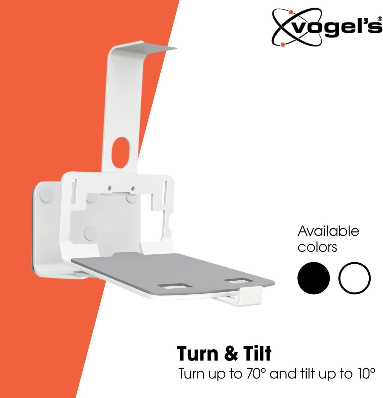 Alt view image 3 of 5 - Vogel's SOUND 3205 Universal speaker wall Mount | Max. 15 lbs (6.5 kg) | Tiltable up to 10o | Swivels up to 70o (left/right) | Also fits Sonos Five & Play:5 | White | 1 Mount