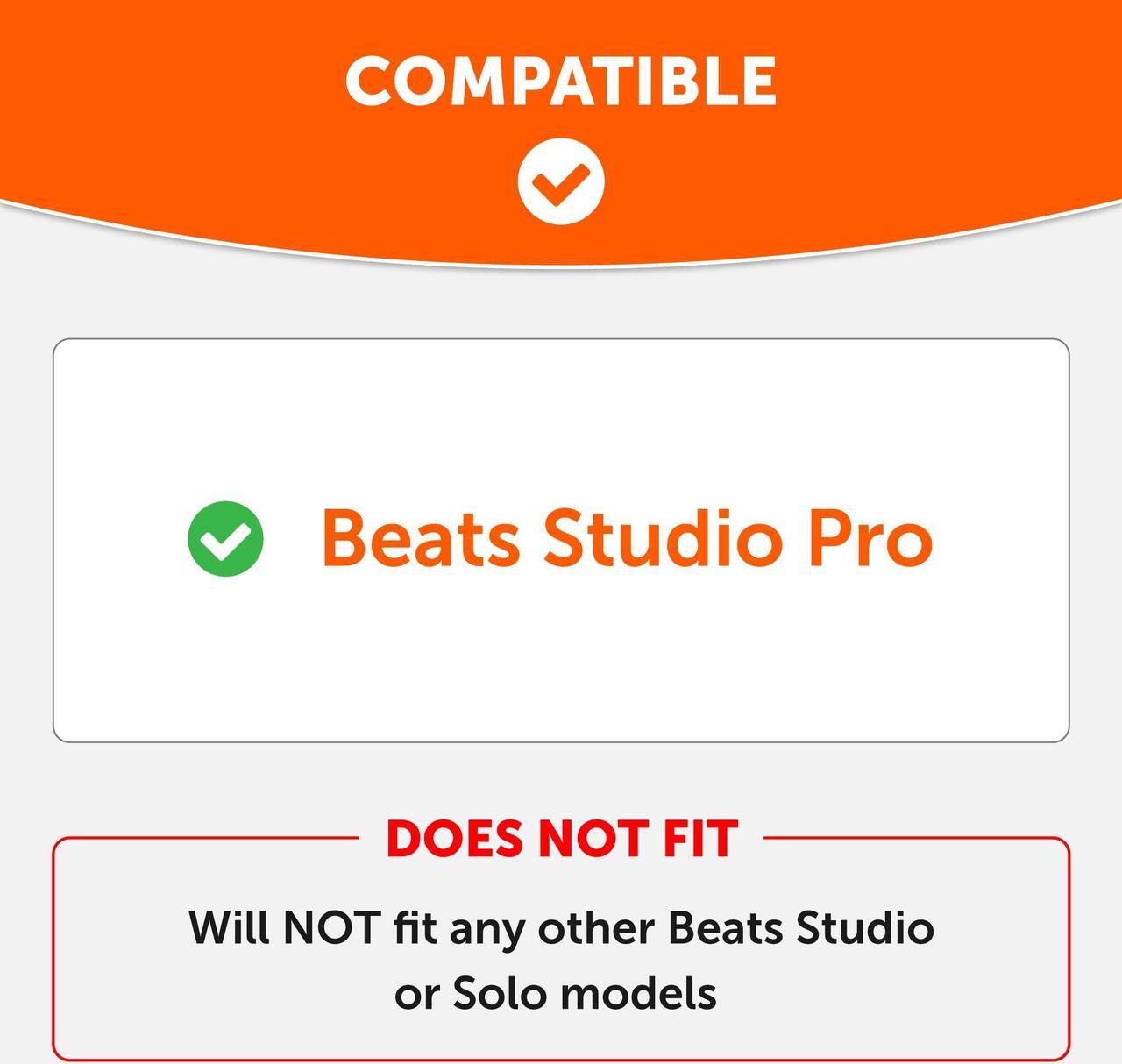 Alt view image 2 of 5 - WC SweatZ Studio Pro - Protective Silicone Earpad Covers for Beats Studio Pro Made by Wicked Cushions | Sweatproof & Easily Washable | Navy Blue