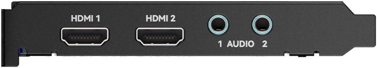 Alt view image 5 of 5 - Dual 4K HDMI Video Capture Card, USB 3.1, Plug and Play, Compatible with Windows/macOS/Linux, Ideal for Dual Camera Live Streaming, Recording, and Gaming