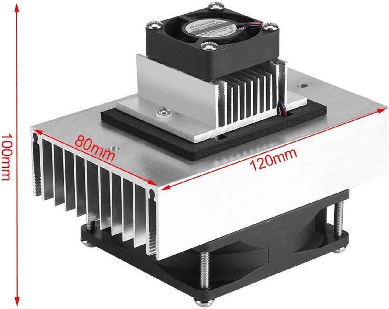 Alt view image 3 of 5 - Mini Air Conditioner,DC 12V Thermoelectric Peltier Cooler Refrigeration Cooling System Heat Sink Conduction Module Semiconductor Fridge Refrigeration Cooling System DIY Kit