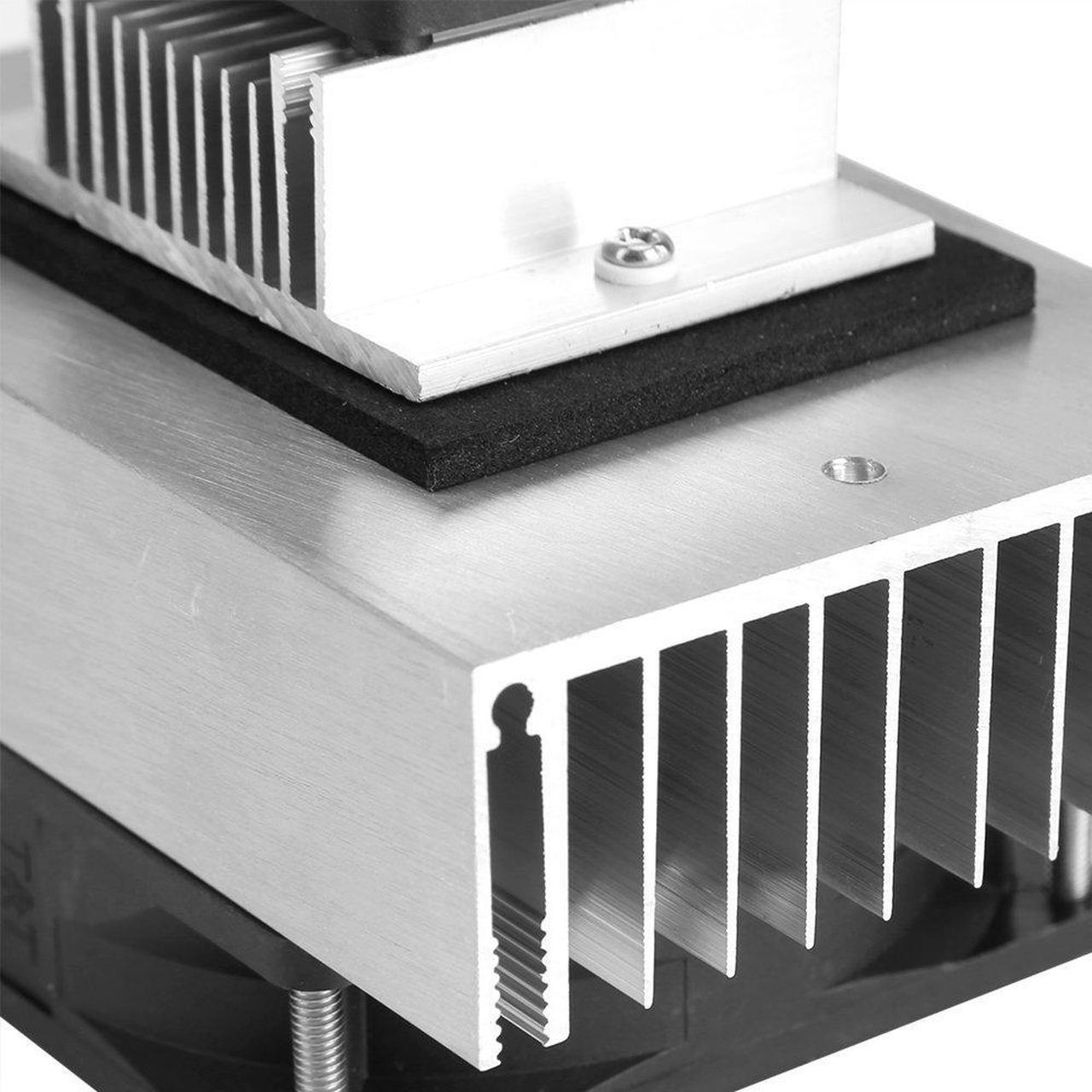 Alt view image 5 of 5 - Mini Air Conditioner,DC 12V Thermoelectric Peltier Cooler Refrigeration Cooling System Heat Sink Conduction Module Semiconductor Fridge Refrigeration Cooling System DIY Kit
