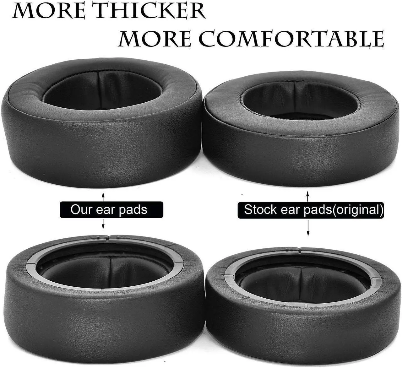 Alt view image 4 of 5 - defean Repair Parts Suit Replacement Ear Pads and Headband Pad Compatible with Corsair HS50 Pro HS60 HS70 Headphone