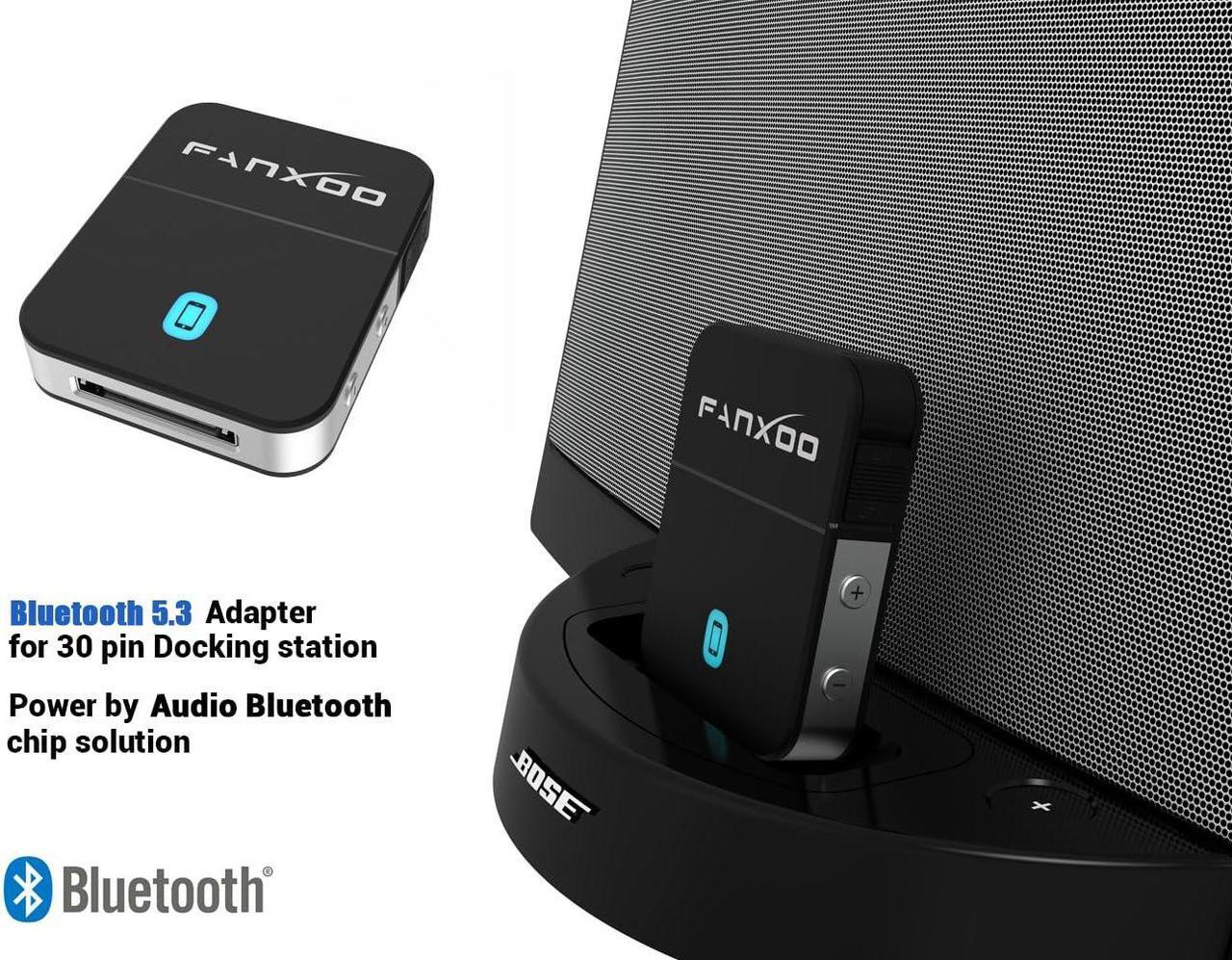 Alt view image 2 of 5 - Fanxoo DockPro 30 pin Bluetooth 5.0 Adapter for Bose Sounddock 30 pin to lightning Bluetooth Adapter Compatible for iPhone iPod Docking Station