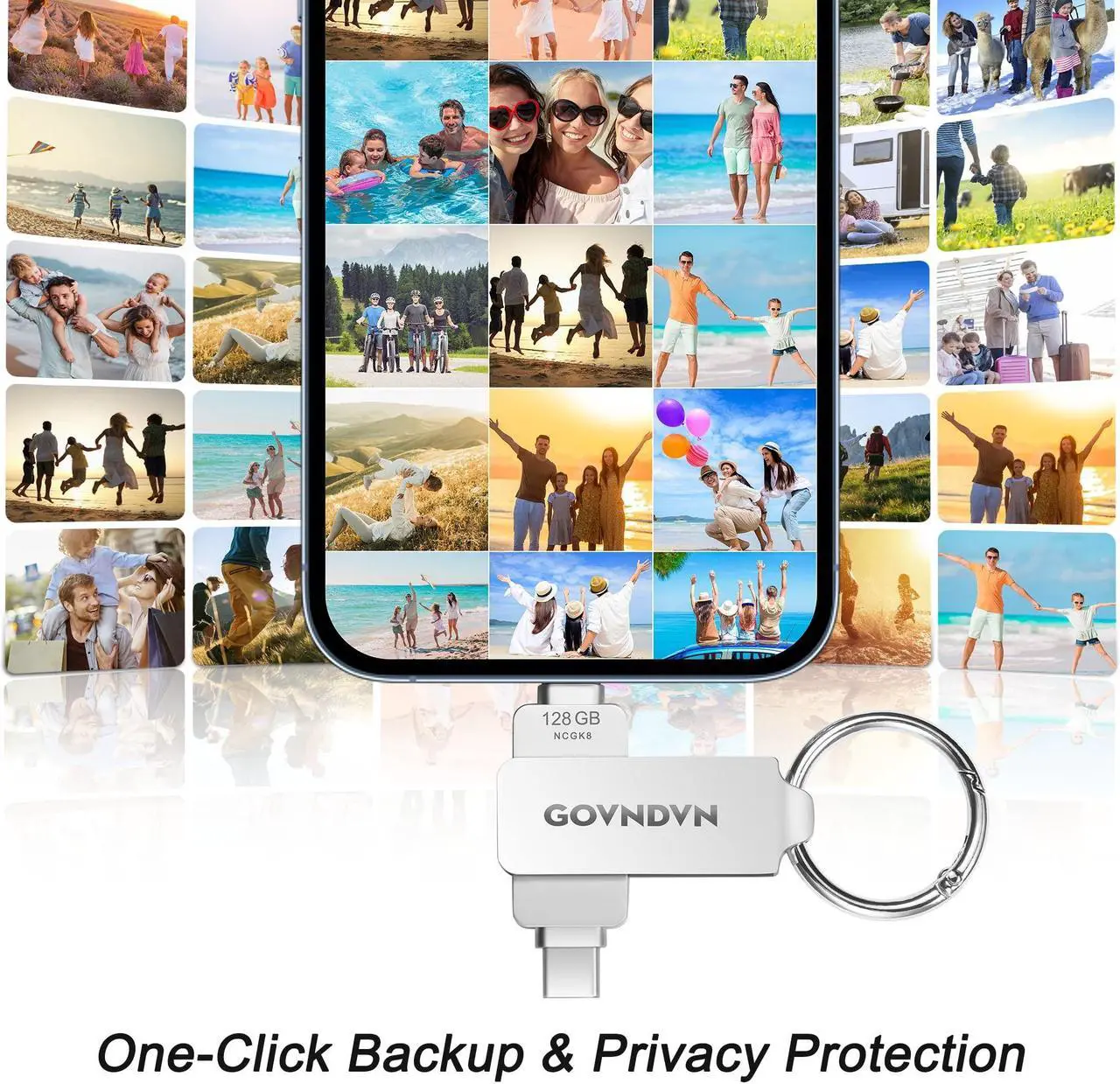 Alt view image 4 of 5 - 128GB Apple MFi Certified USB C Photo-Stick-for-iPhone 15, 4 in 1 iPhone-Storage-Stick Lightning Type-C Backup-Drive for iPhone iPad Android PC iPhone-Memory-Stick Thumb Drive for iPhone15/14/13/12/11