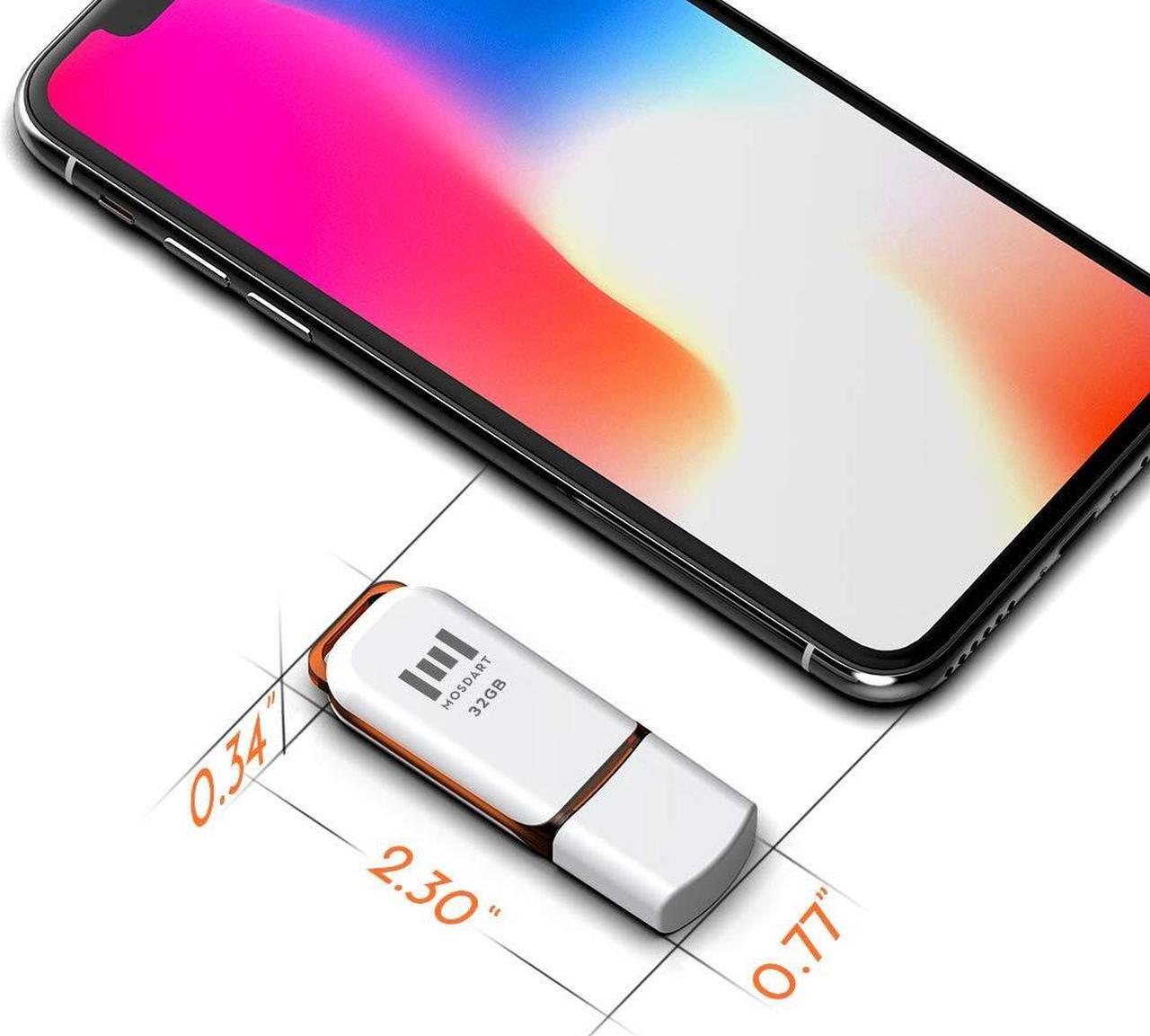 Alt view image 5 of 5 - MOSDART 32GB USB 2.0 Flash Drive 10 Pack 32 GB Bulk Thumb Drives with Lanyards Jump Drive Memory Stick with LED Light for Storage and Backup
