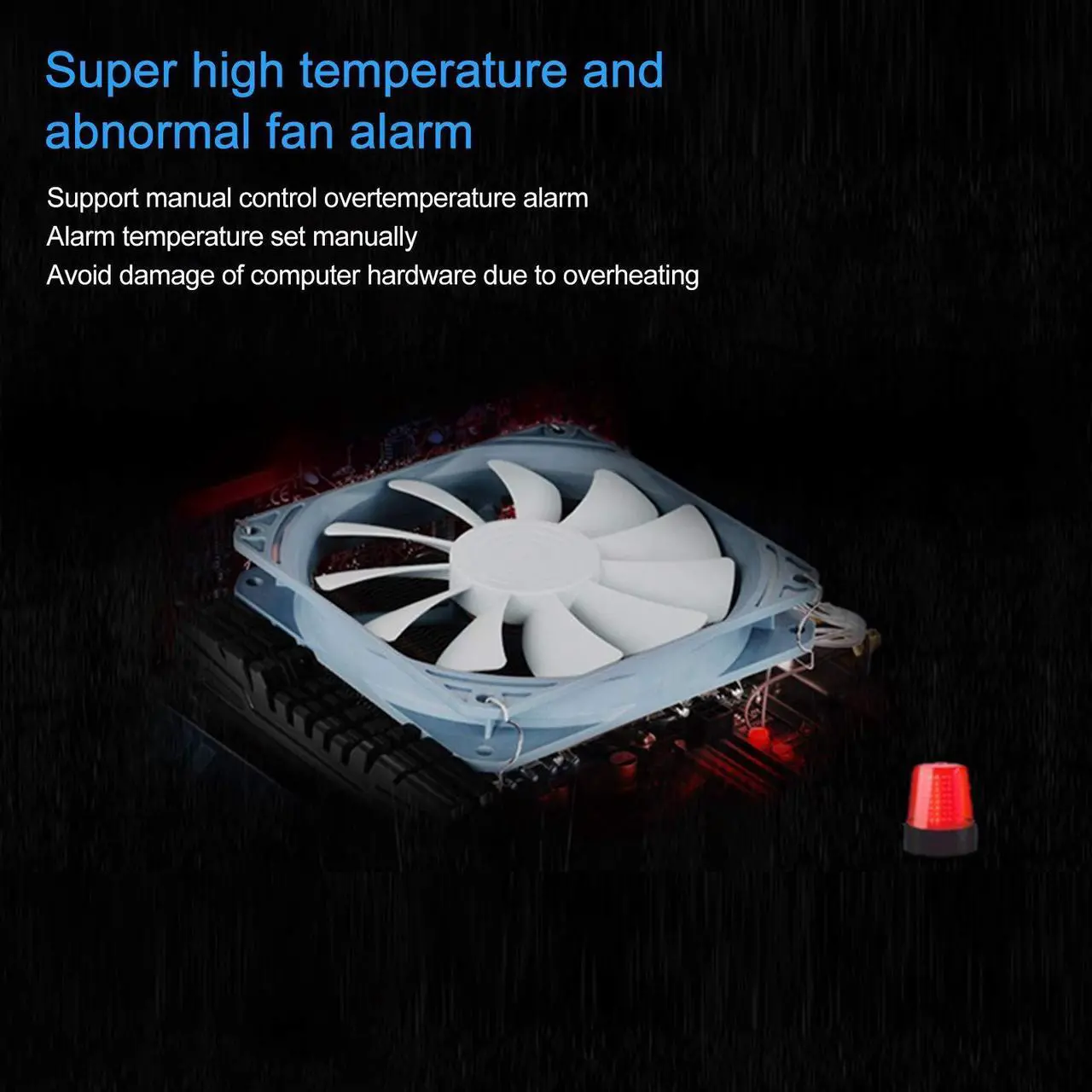 Alt view image 3 of 5 - Computer 3-Fan Speed Controller,10W 3Fan Automatic/Manual Adjustable Speed Controller CPU/HDD/SYS Temperature Control LCD Front Panel 5.25in