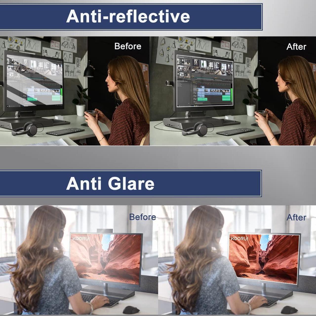 Alt view image 2 of 5 - 2 Pack Anti Glare Screen Protector for 24" Apple 2023/2021 iMac All-in-One Desktop Computer with M3/M1 chip, Reduce Glare Reflection and Eyes Strain, iMac 24 Matte Screen Protector, Anti Fingerprint