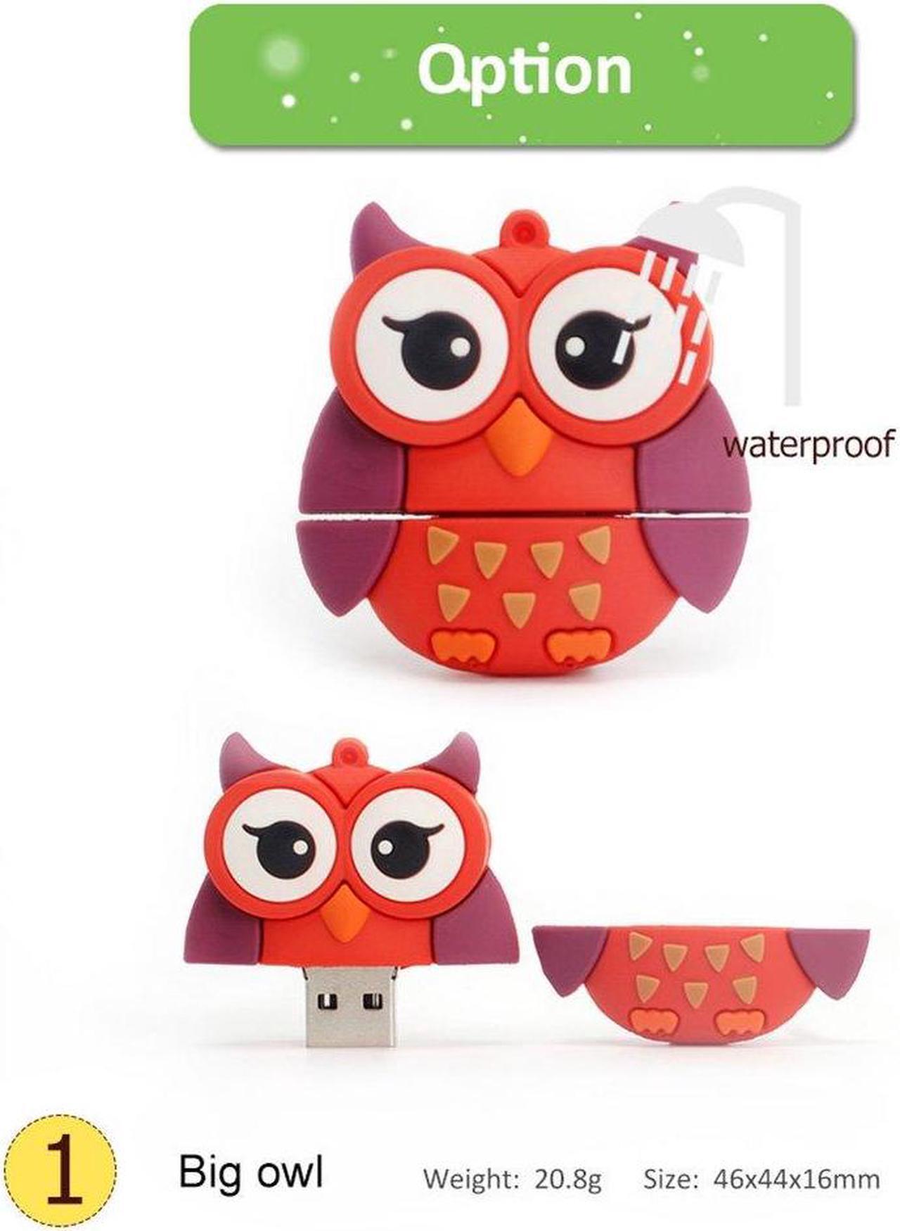 Alt view image 3 of 5 - LEIZHAN 5x32GB USB Flash Drive with Chain Cute Animals Owl Penguin Bee Fox Computer Memory Stick USB 2.0 for Students