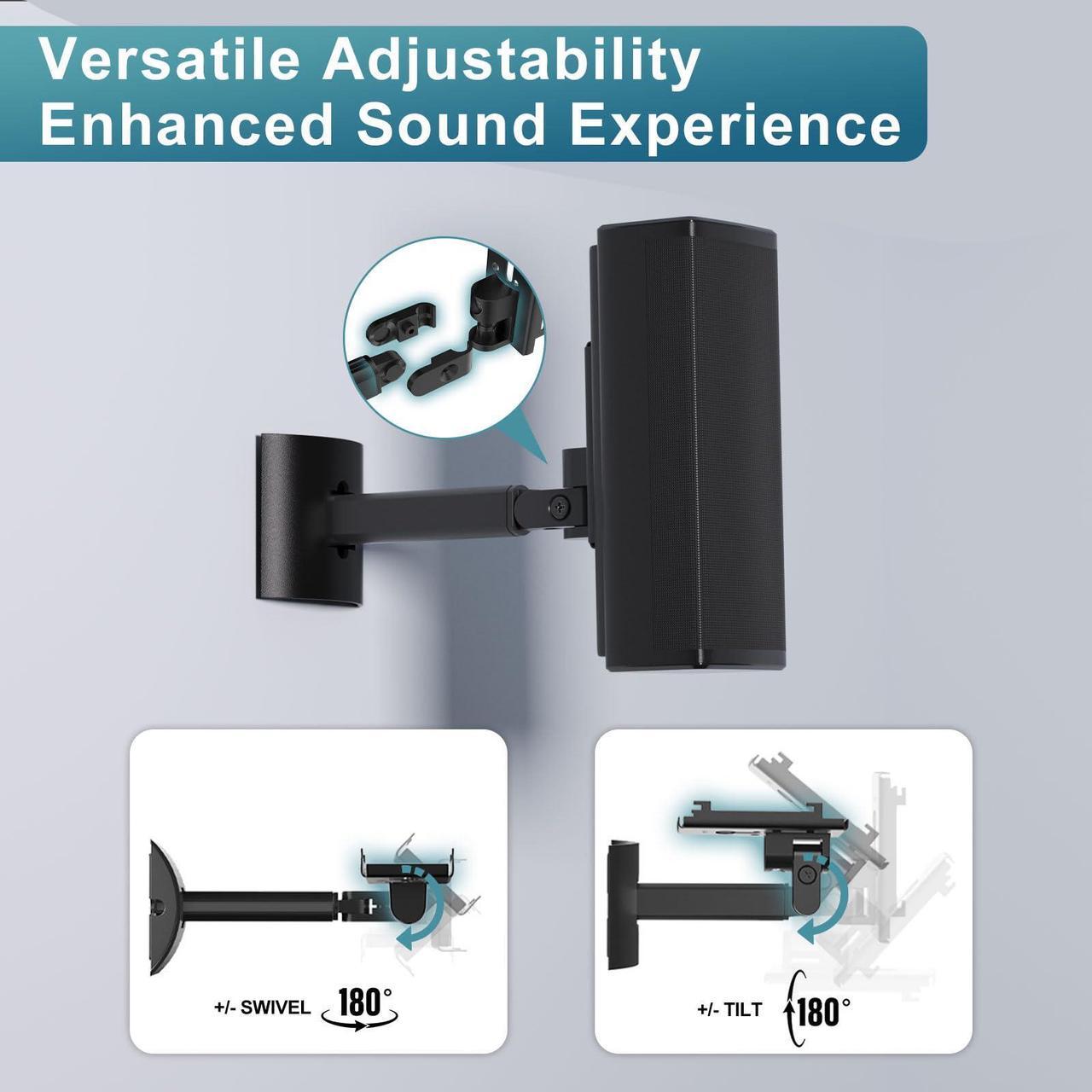 Alt view image 4 of 5 - Yimaut (2 Pack) Ceiling/Wall Mount Bracket for Bose Cube Speaker,for UB-20,UB20 Series II, WB-50 Series II, Lifestyle 600, V35, V25, V10, T20, V20, V30, CineMate 520, CM520, Acoustimass Series Black