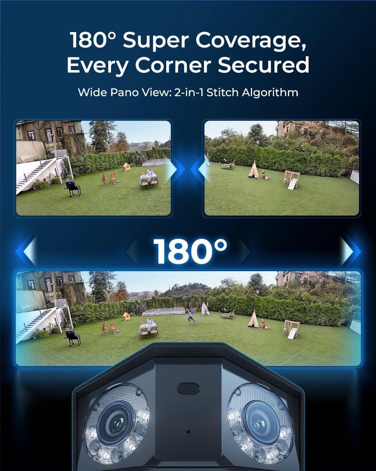 Alt view image 3 of 5 - REOLINK Duo 3 PoE 16MP UHD Dual-Lens PoE Security Camera with 180deg Panoramic View, Motion Track, F1.6 Color Night Vision, Person/Vehicle/Animal Detection, 2 Way Audio, Supports 24/7 Recording