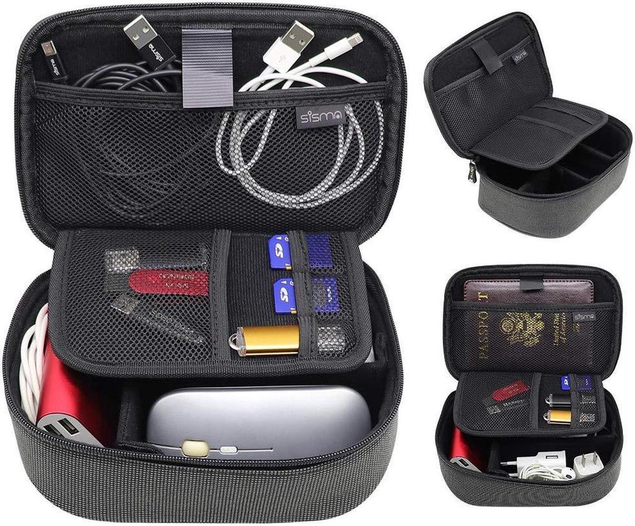 Alt view image 3 of 5 - sisma Travel Cords Organizer Universal Small Electronic Accessories Carrying Bag Special Edition + QUENZROC USB Flash Drive Case Pink