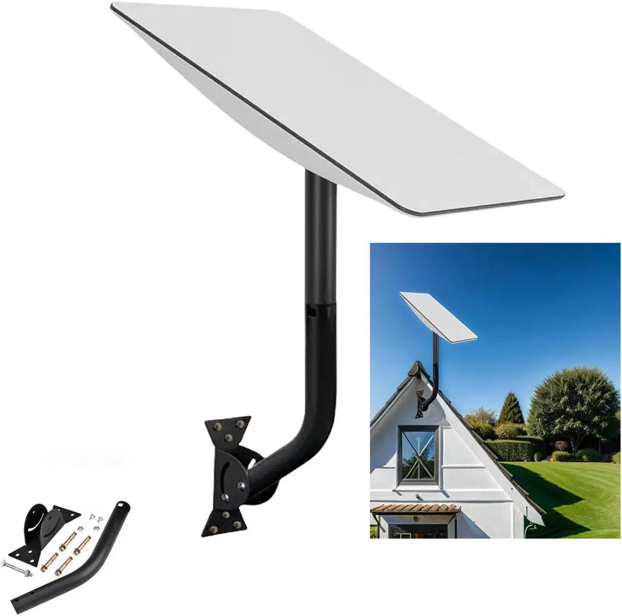 Main image of Szkerui Adjustable Starlink Gen 2 Long Wall Mount Starlink V2 Router Wall Mount Starlink Roof Mount, for Starlink Internet Kit Satellite, with Starlink Mount Adapter Compatible with V2 Starlink