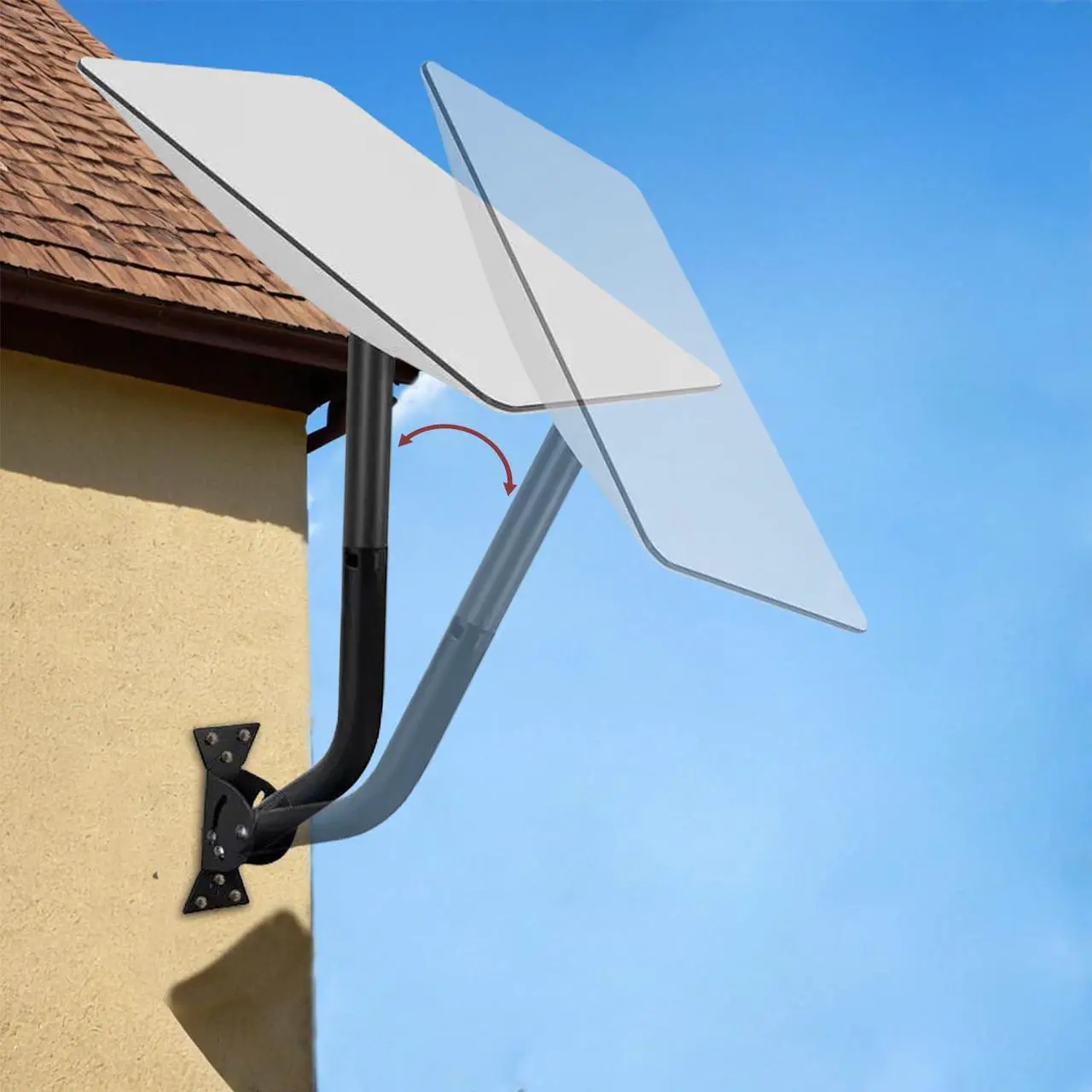Alt view image 3 of 5 - Szkerui Adjustable Starlink Gen 2 Long Wall Mount Starlink V2 Router Wall Mount Starlink Roof Mount, for Starlink Internet Kit Satellite, with Starlink Mount Adapter Compatible with V2 Starlink