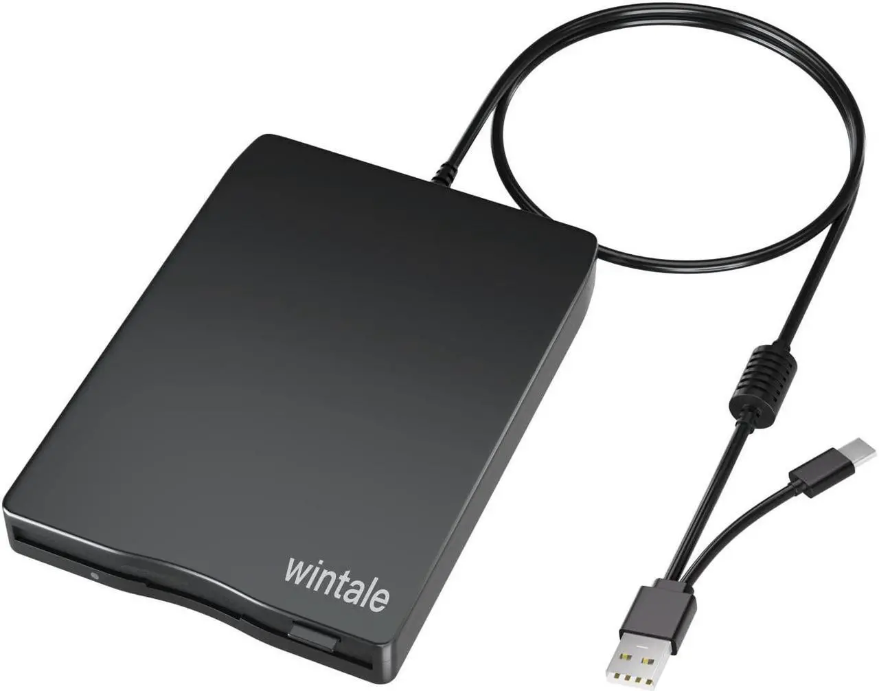 Main image of wintale USB Floopy Drive,Portable 3.5" USB External Floppy Disk Drive,Slim Plug and Play 1.44 MB FDD for PC Windows 2000/XP/Vista/7/8/10/11 Mac