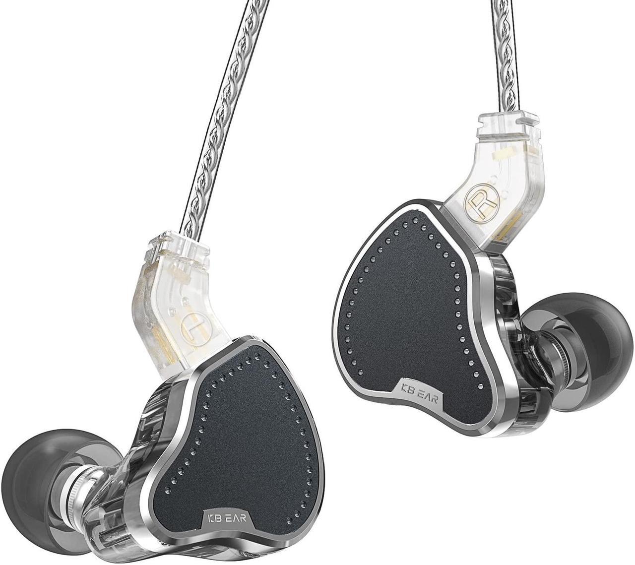 Main image of YINYOO KBEAR Earbuds IEMS Earphones with Triple Drivers Singers Musicians Monitor Headphone, Noise Isolating Earbuds HiFi Wired Earphone with 4 Core OFC Silver-Plated Cable (without mic, Black)