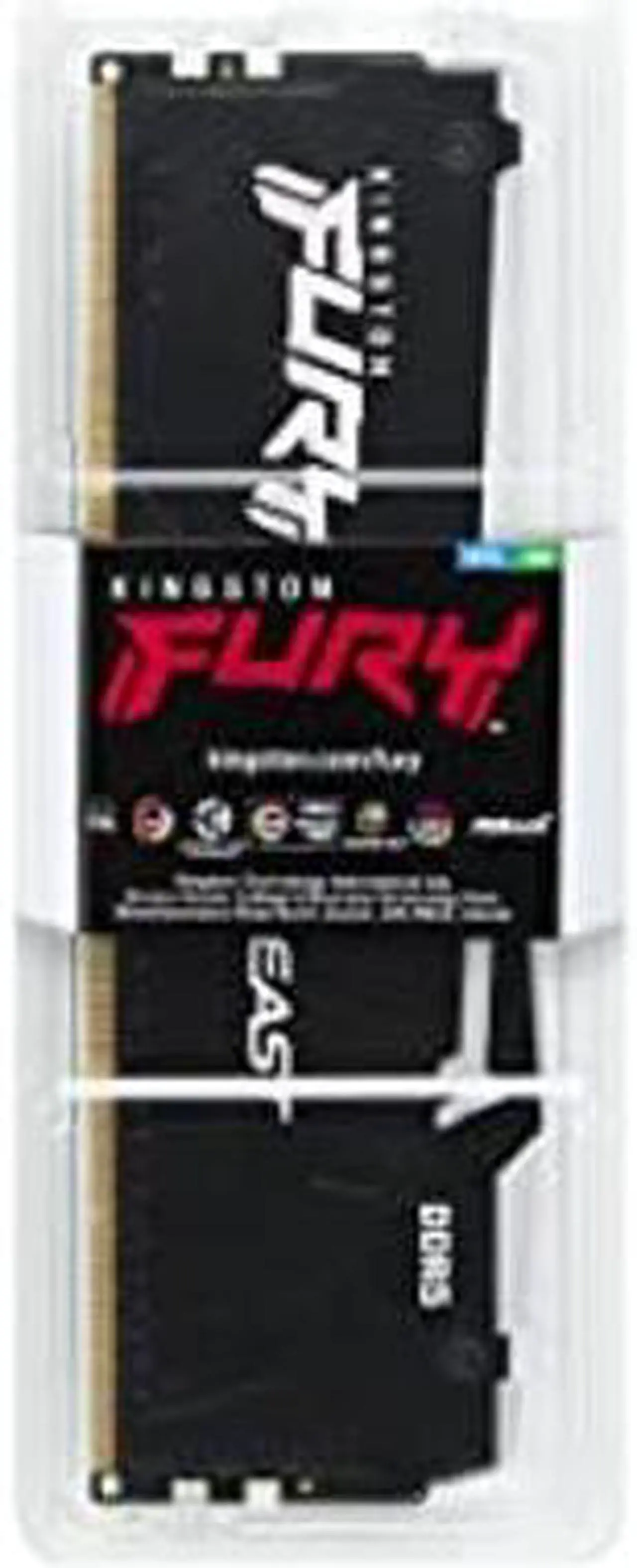 Alt view image 4 of 5 - Kingston Technology Fury Beast RGB 8GB 5600MT/s DDR5 CL40 DIMM Desktop Memory Single Module | Intel XMP 3.0 | Infrared Sync Technology | Overclocking Stability | KF556C40BBA-8
