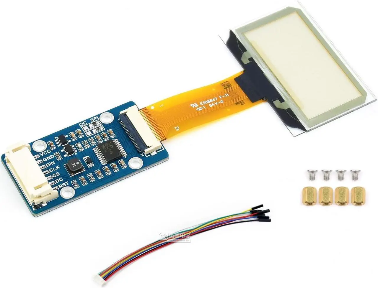 Main image of 1.51inch Transparent OLED Display Module 128x64 Resolution Light Blue Color Display OLED for Raspberry Pi/Arduino/STM32,Full Viewing Angle,Embedded Independent Driver Chip,SPI/I2C Interfaces
