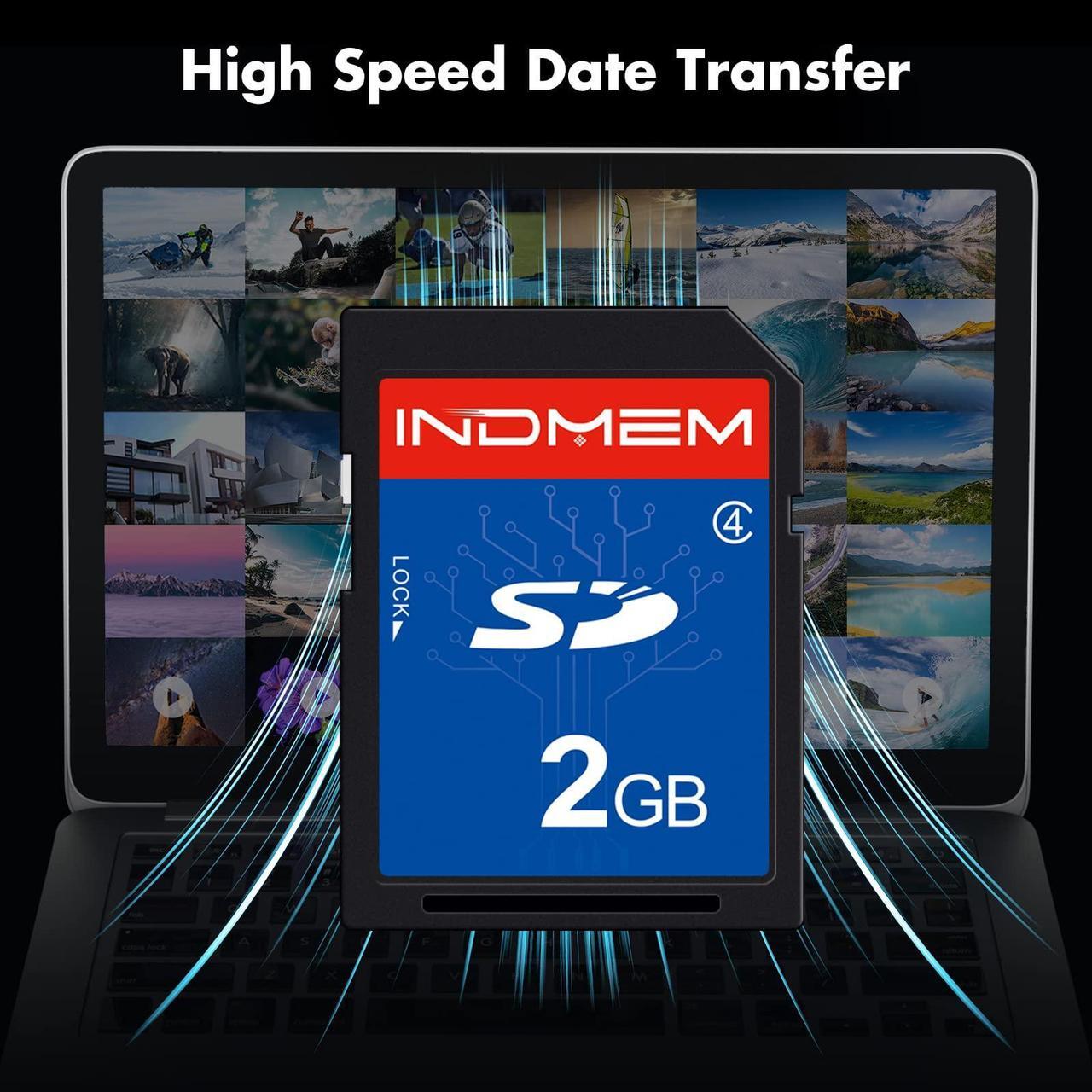 Alt view image 4 of 5 - INDMEM 5 Pack SD Card 2GB Class 4 Flash Memory Card 2G SLC Stanard Secure Digital Cards