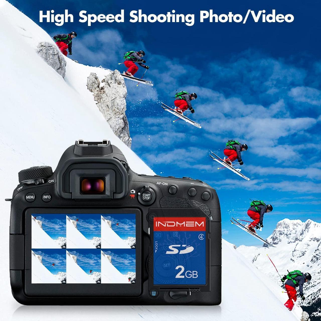 Alt view image 3 of 5 - INDMEM 5 Pack SD Card 2GB Class 4 Flash Memory Card 2G SLC Stanard Secure Digital Cards