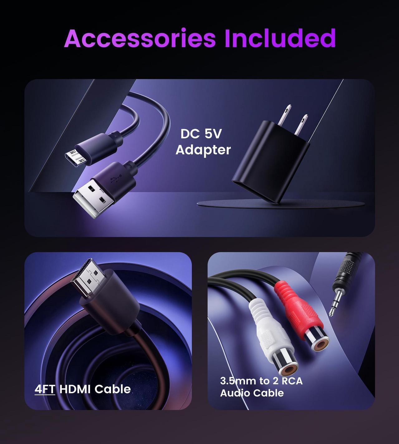 Alt view image 4 of 5 - HDMI ARC Audio Extractor 4K@60Hz, HDMI to HDMI + Optical Toslink SPDIF + 3.5mm AUX Jack Stereo Audio Adapter, HDMI Audio Converter Splitter Inserter Embedder Support HDCP2.2 Digital PCM DTS 5.1