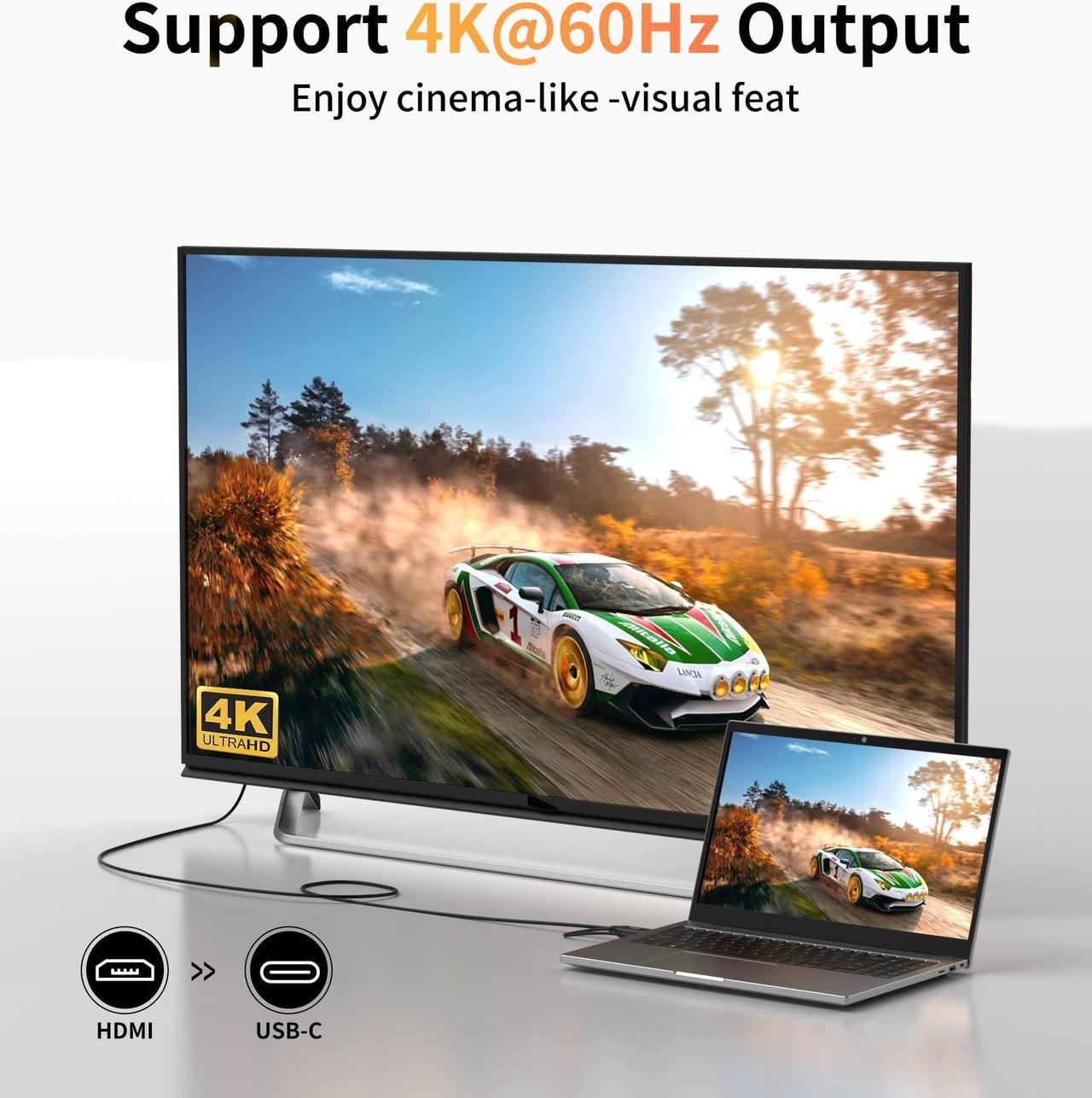 Alt view image 3 of 5 - HDMI to USB-C Cable, Xreal Air AR 4K@60Hz 6.6ft HDMI to Type-C, HDMI 2.0, USB Powered, HDMI to USB-C Adapter, Compatible for Mobile Monitor,Nreal Air, Xreal Air AR, Rokid Air, Switch, Steam Deck