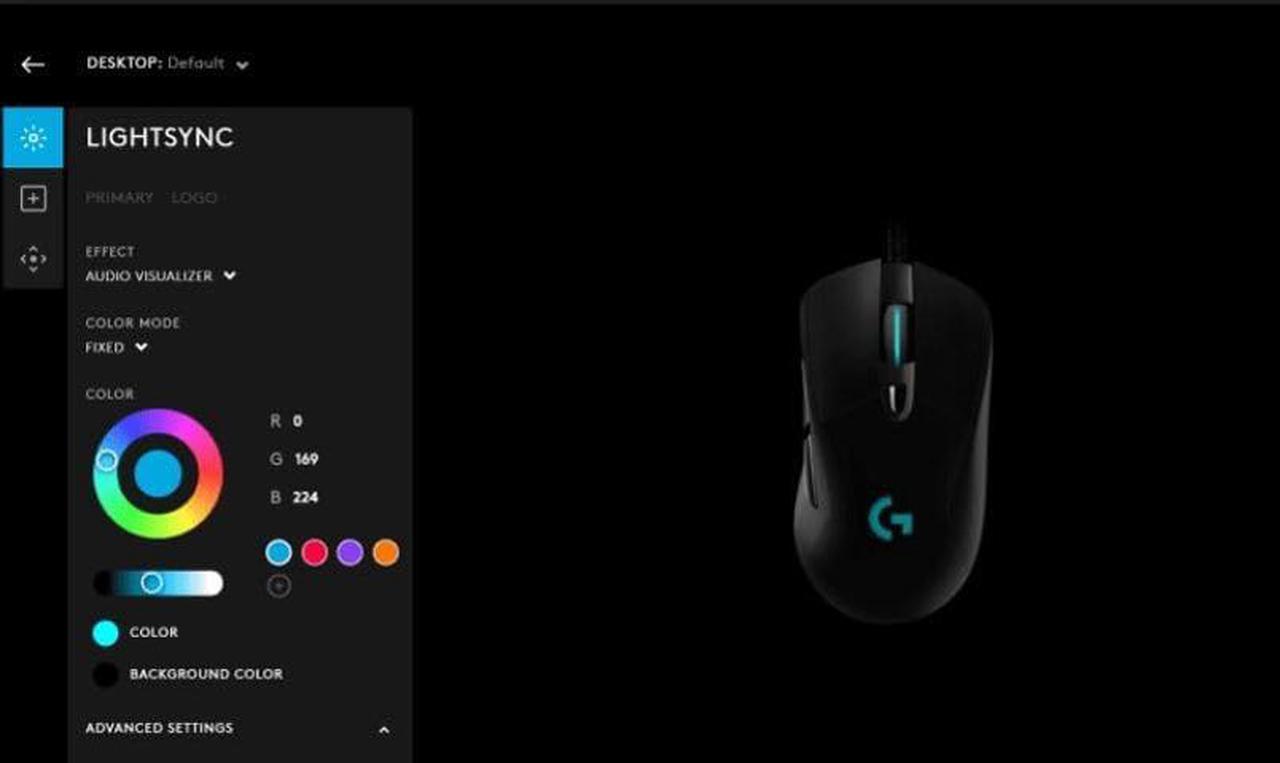 Alt view image 3 of 5 - Logitech G403 Hero 25K Gaming Mouse, Lightsync RGB, Lightweight 87G+10G optional, Braided Cable, 25, 600 DPI, Rubber Side Grips, Black
