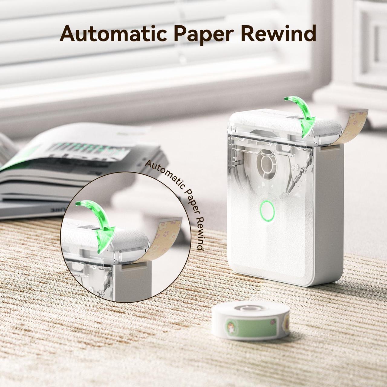 Alt view image 5 of 5 - NIIMBOT Bundle Clear Label Maker with 4 Roll Label Tapes, D110 Mini Portable Bluetooth Thermal Printer, Sticker Maker with Multiple Templates for Nursery School Baby Bottle Clothes Toy Books Storage