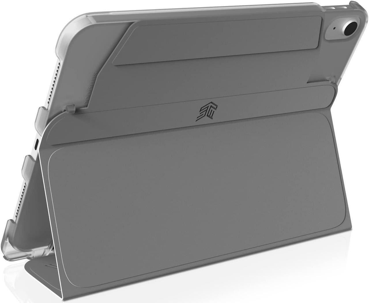 Alt view image 3 of 3 - STM Studio for Apple iPad 10th Gen - Protective Lightweight Case with Apple Pencil Storage/Holder & Sleep/Wake Cover - Grey