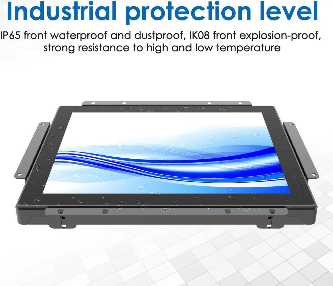 Alt view image 3 of 5 - 12.1 Inch 1000 Nits High Brightness Display Capacitive Touchscreen Open Frame LCD Touch Screen Monitor - Front IP65 and IK08-1024 x 768 - Black