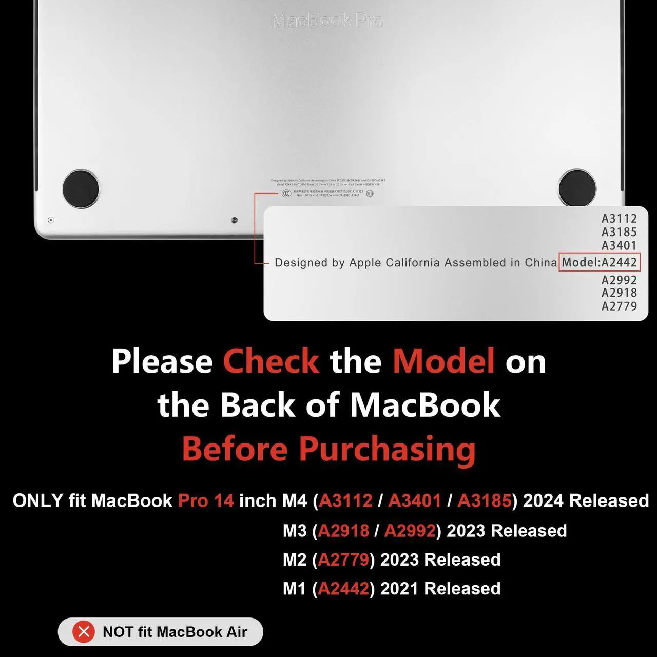Alt view image 2 of 5 - MEEgoodo for M4 MacBook Pro 14 inch Case 2024 2023 2021,Fabric Kickstand Cover Fit Model A3112/A3401/A3185/A2918/A2992/A2779/A2442 M3 M2 M1 Pro/Max with TPU Keyboard&Webcam Cover&OTG Adapter,Navy Blue