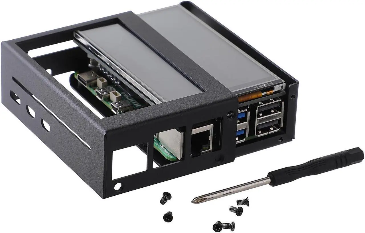 Alt view image 3 of 5 - Metal Protective Case for Raspberry Pi 5 with Fan Cooling, Metal case for Raspberry pi 5 with 3.5 Inch LCD Touch Screen TFT Display for Raspberry Pi 5,Raspberry pi 5 Screen LCD Display (No Pi Board)
