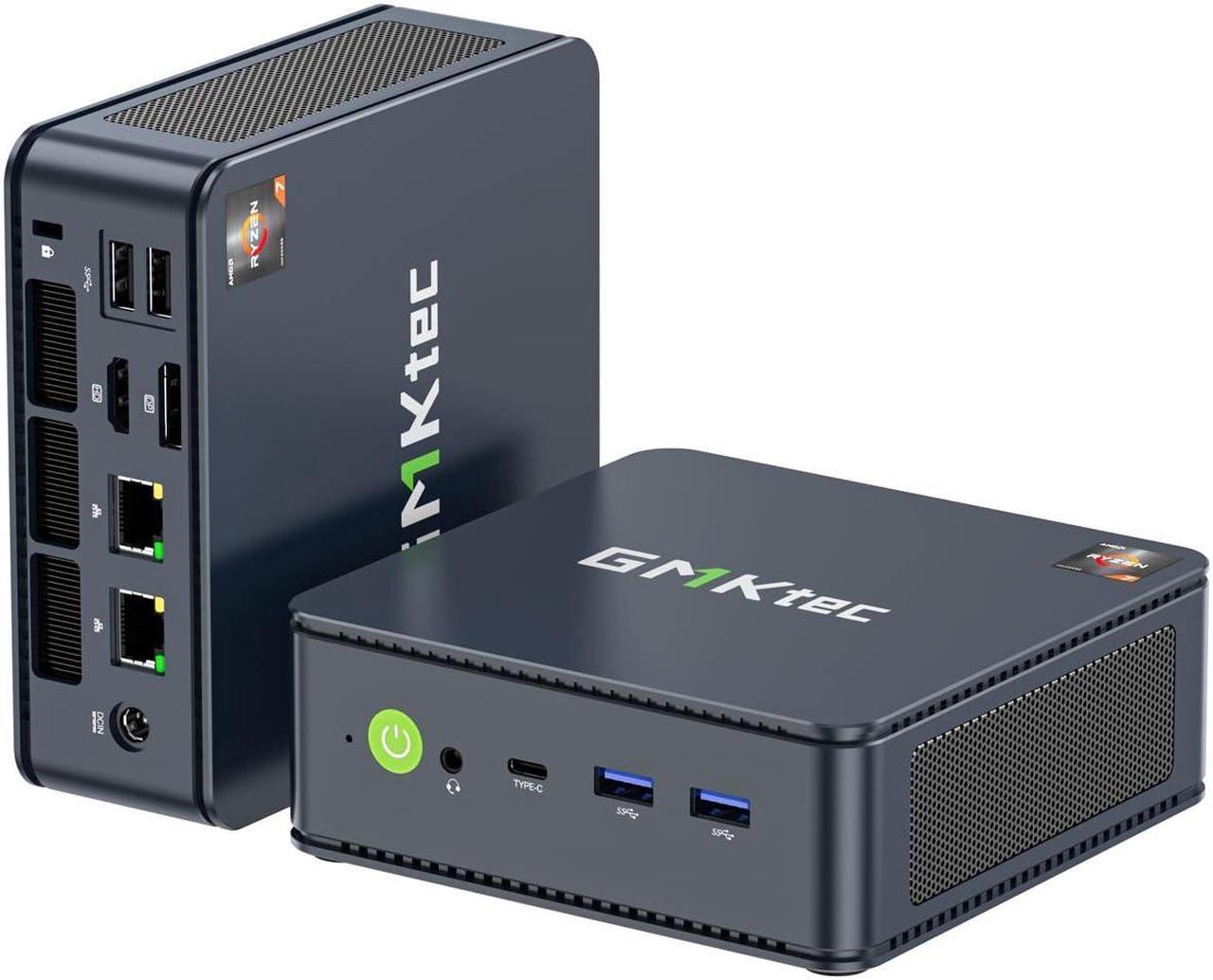 Main image of GMKtec Mini PC AMD Ryzen 7 5825U (Turbo 4.5GHz) Windows 11 Pro Dual NIC 2.5G Gaming Desktop Computers 16GB DDR4 512GB SSD Dual LAN 2.5G/ WiFi 6E, USB3.2, USB-C, BT 5.2, DP, HDMI, Dual Fan