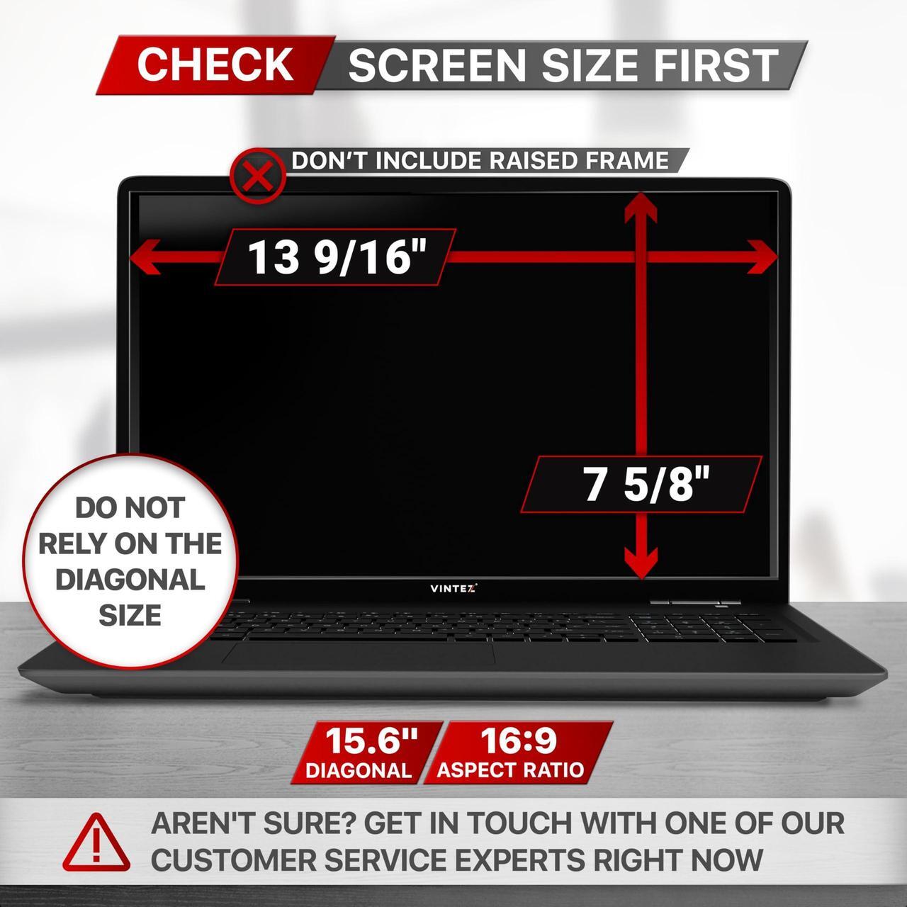 Alt view image 4 of 5 - VINTEZ 15.6 Inch Removable Computer Privacy Screen Filter for 16:9 Widescreen Computer Monitor and Laptop - Anti-Scratch - Easy On/Off Protector Film - Data Confidentiality Shield