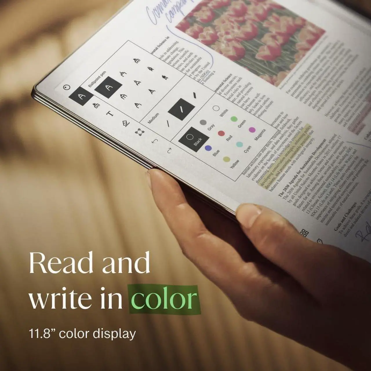 Alt view image 3 of 5 - reMarkable Paper Pro Bundle - Includes 11.8" reMarkable Paper Tablet, and Marker Plus Pen with Eraser