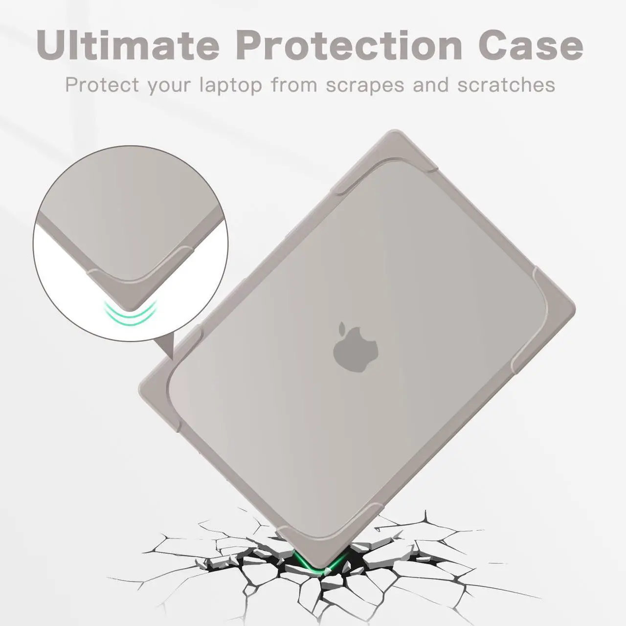Alt view image 3 of 5 - MOSISO Compatible with MacBook Pro 13 inch Case 2025 2024 2023 2022 2021 2020 M2 M1 A2338 A2289 A2251, Protective Heavy Duty Plastic Hard Shell Case with Fold Kickstand & Keyboard Cover, Khaki