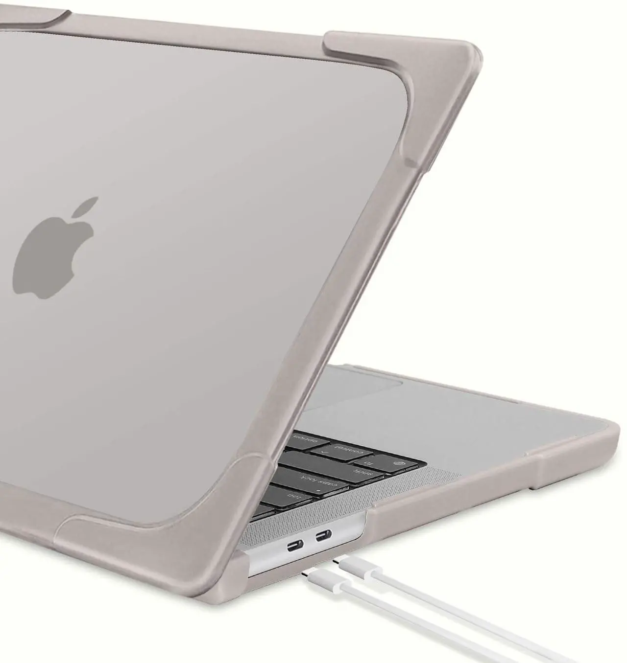 Alt view image 5 of 5 - MOSISO Compatible with MacBook Pro 13 inch Case 2025 2024 2023 2022 2021 2020 M2 M1 A2338 A2289 A2251, Protective Heavy Duty Plastic Hard Shell Case with Fold Kickstand & Keyboard Cover, Khaki