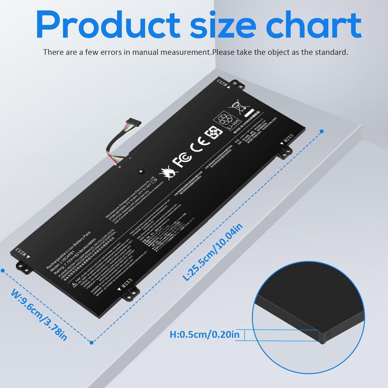 Alt view image 2 of 5 - Fancy Buying L16M4PB1 L16L4PB1 L16C4PB1 Laptop Battery for Yoga 730-13IWL ideapad Yoga 720-13IKB 730-13IKB Series Notebook 5B10M52738 5B10M52739 5B10M52740 5B10Q38237 5B10Q38238 2ICP4/43/110-2
