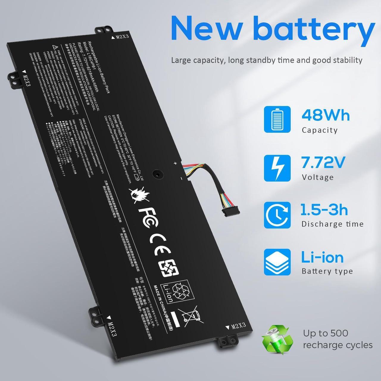 Alt view image 4 of 5 - Fancy Buying L16M4PB1 L16L4PB1 L16C4PB1 Laptop Battery for Yoga 730-13IWL ideapad Yoga 720-13IKB 730-13IKB Series Notebook 5B10M52738 5B10M52739 5B10M52740 5B10Q38237 5B10Q38238 2ICP4/43/110-2