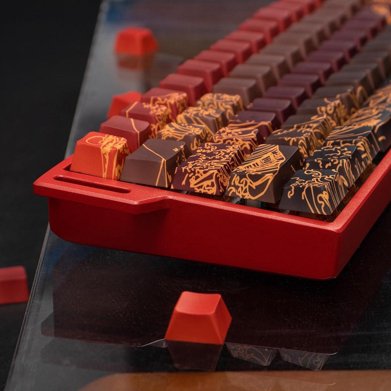 Alt view image 5 of 5 - Sumgsn H60 Aluminum Keyboard Case 60% Red Customize Keyboard Housing Fit for wooting Keyboards Rakka 61/64 Mechanical Keyboard