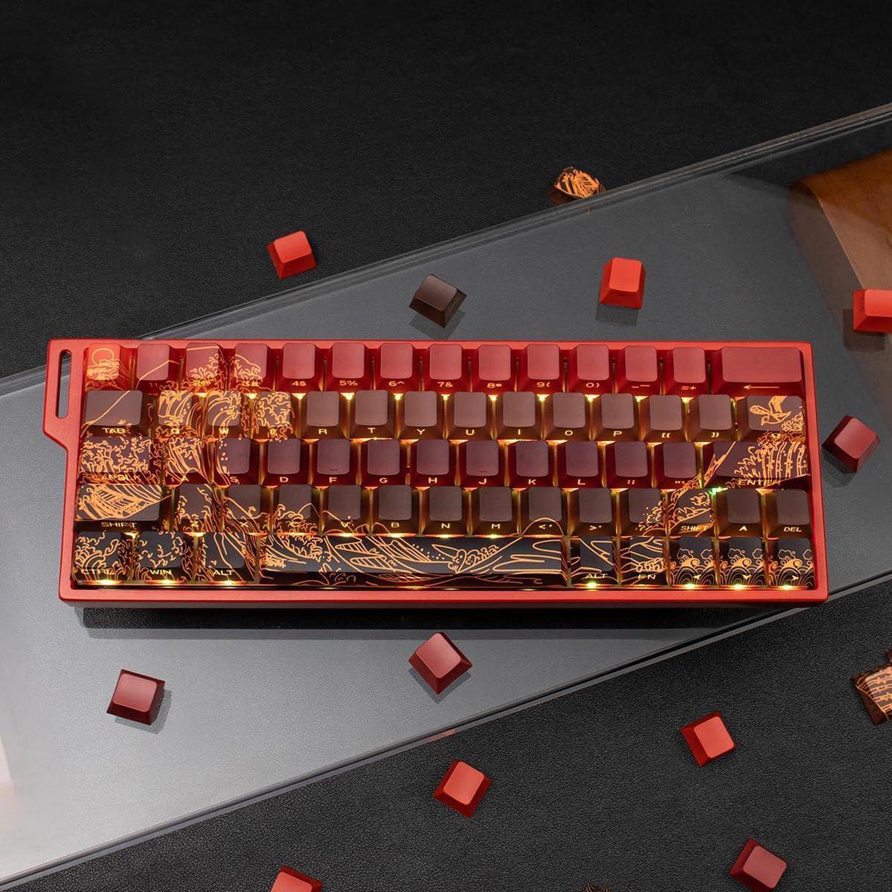 Alt view image 4 of 5 - Sumgsn H60 Aluminum Keyboard Case 60% Red Customize Keyboard Housing Fit for wooting Keyboards Rakka 61/64 Mechanical Keyboard