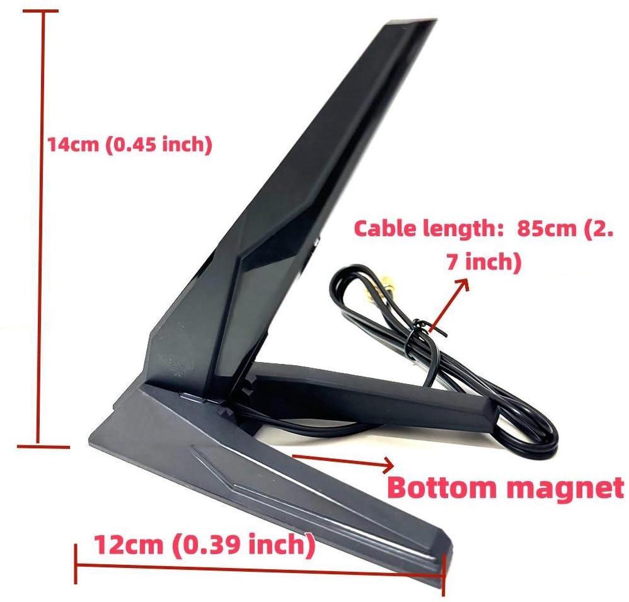 Alt view image 2 of 5 - WiFi 7 2T2R WiFi 6E Dual Band Moving Antenna for ASUS ROG Strix B550I B660I H370I H470I Z590-E Z690-A GAMING/Z270 Z370 Z390 X470I X570I /X99 PRO Z87 Z97 DELUXE/Z390M PRO Plus Gaming TUF H370 B360