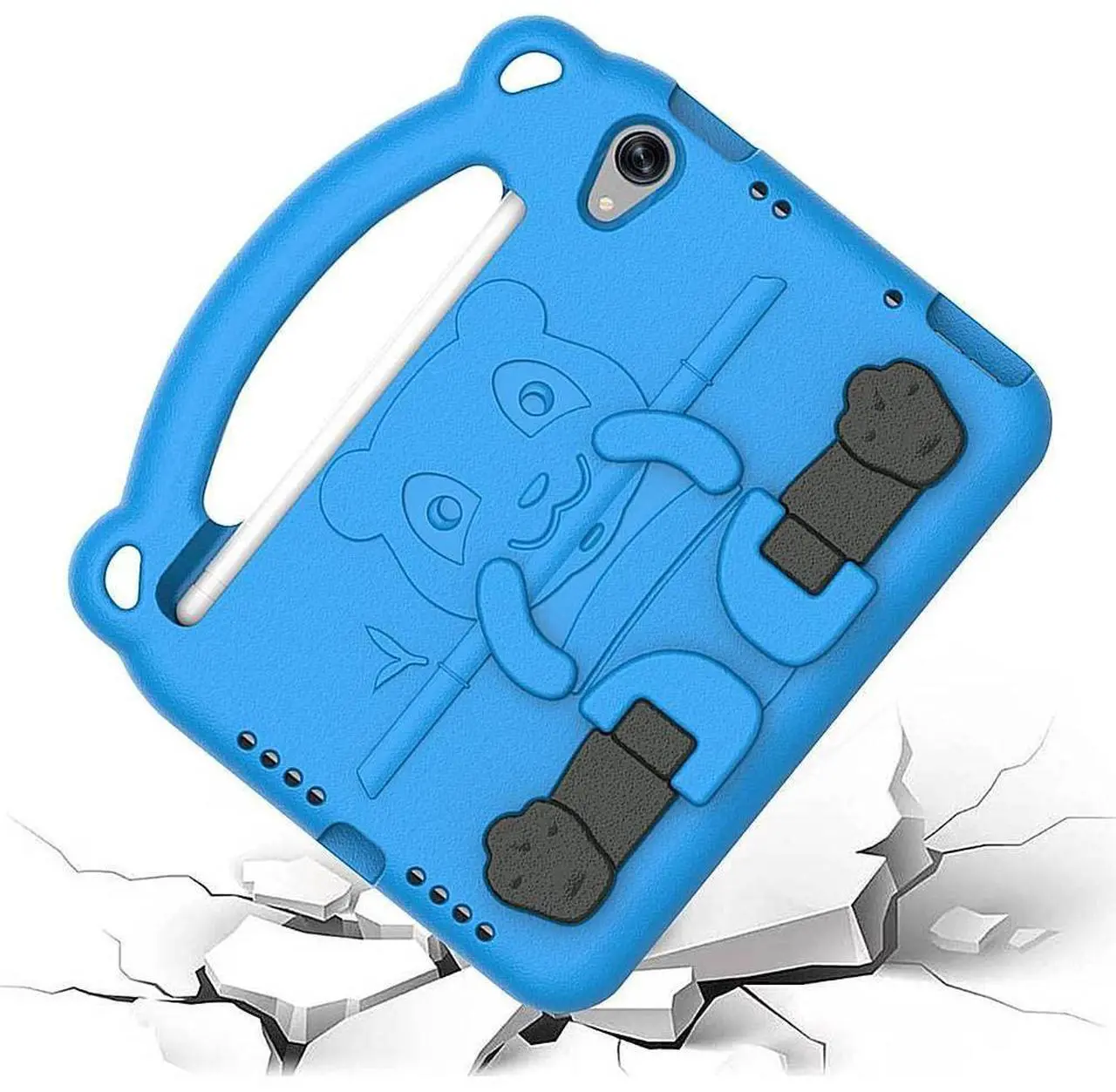 Alt view image 3 of 5 - Sahara - Teddy Bear KidProof Case for iPad Mini (A17 Pro) and iPad Mini (6th Generation 2021), Blue, (TB00059)