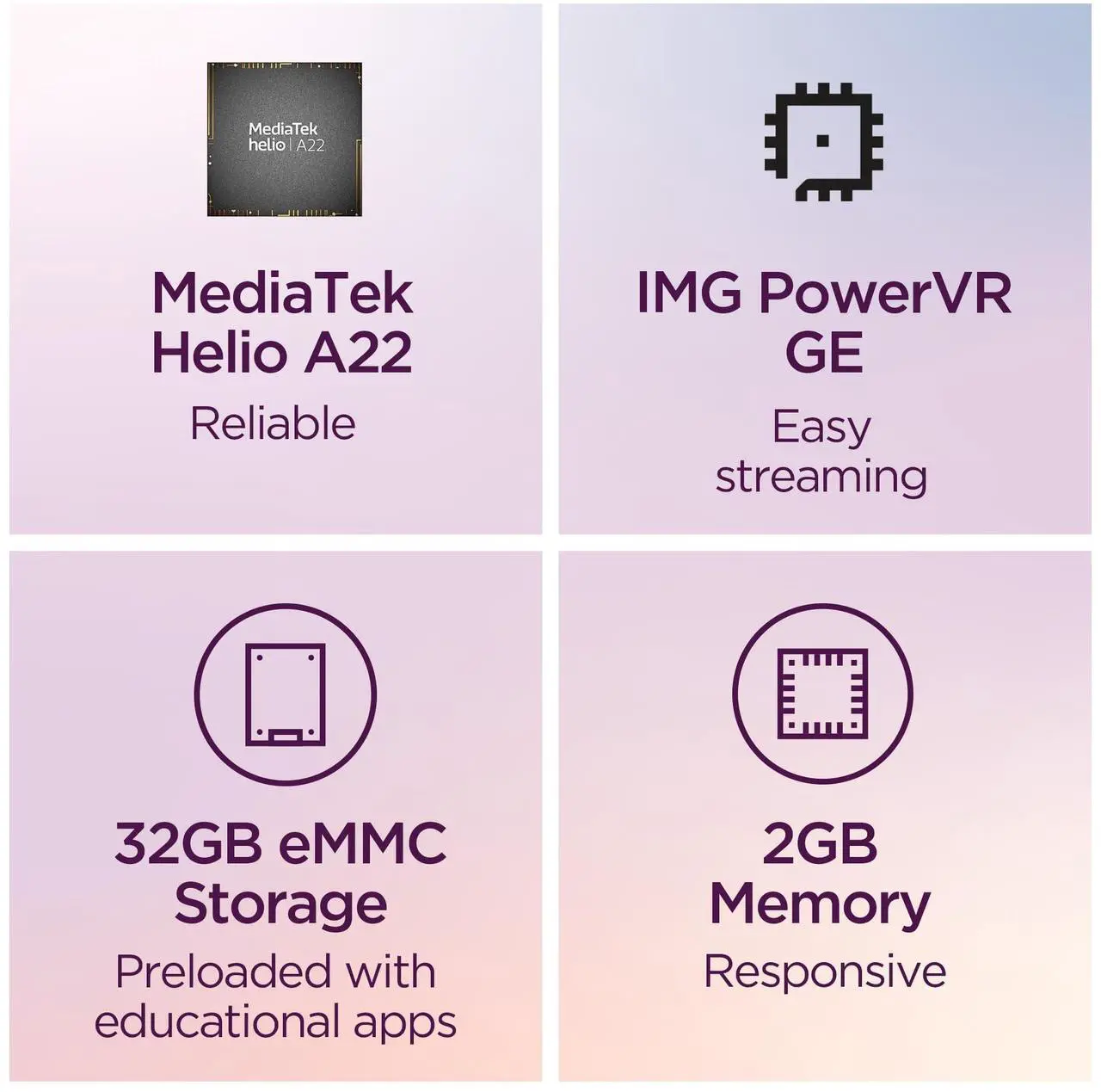 Alt view image 2 of 5 - Lenovo Tab M8 Gen 4-2024 - Family Tablet - Google Kids Space - 8" HD Touch Display - 2 GB Memory - 32 GB Storage - MediaTek Helio A22 - Arctic Grey - Folio with Stand
