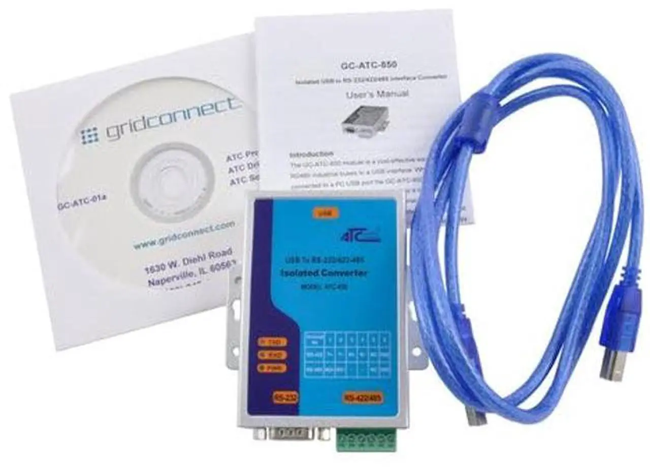 Alt view image 5 of 5 - GRIDCONNECT RS232 to USB - ATC-850 Industrial USB to Serial RS232/422/485 Adapter