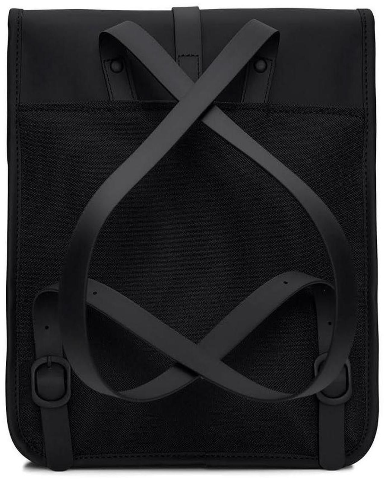 Alt view image 2 of 5 - RAINS Backpack Micro - Waterproof Backpack for Men and Women - Laptop Bag for Work or Travel Black