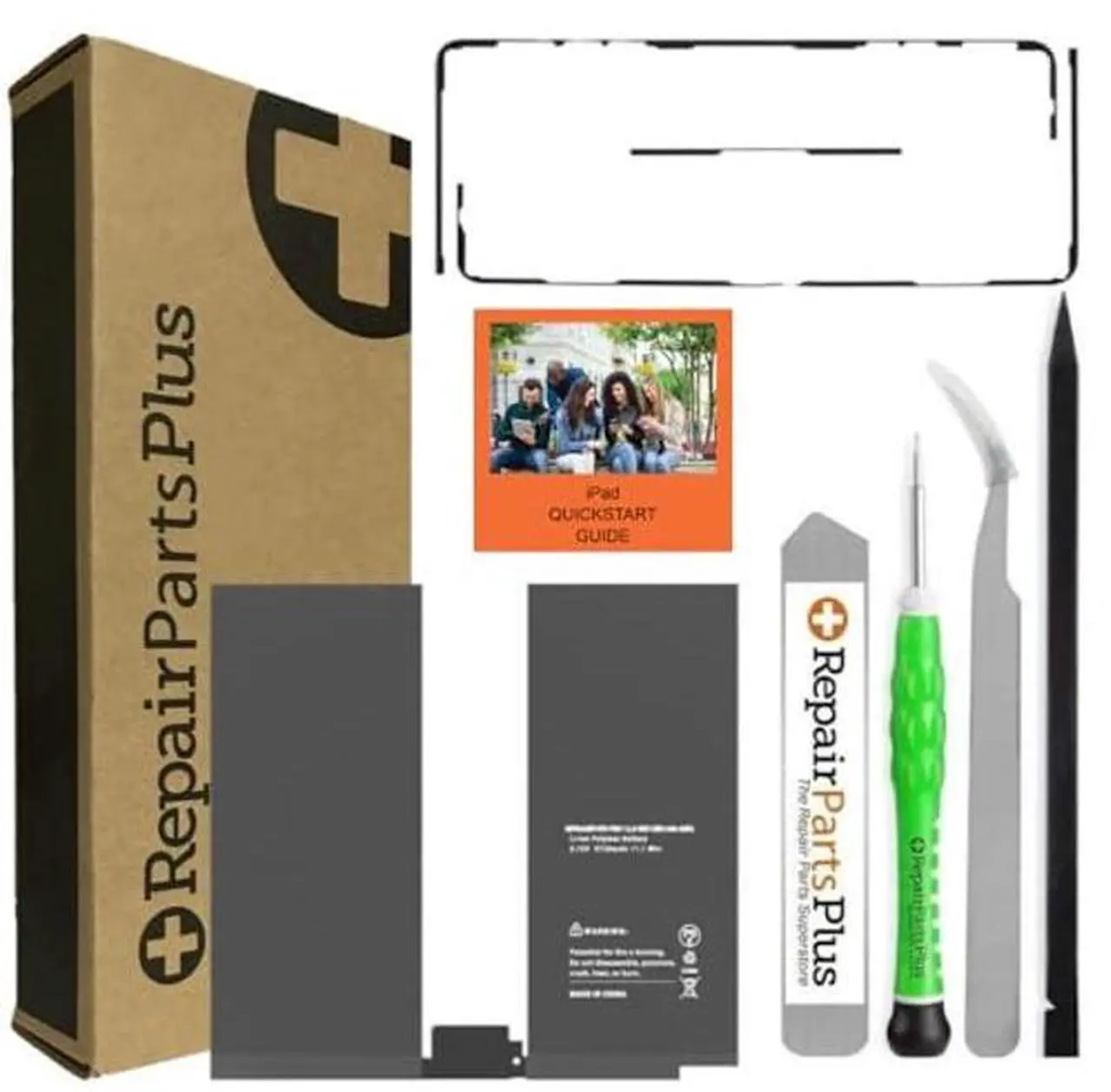 Main image of Repair Parts Plus for iPad Pro 12.9 (3rd Gen | 4th Gen) Battery Replacement A2043 Premium Kit (A1876 A2014 A1895 A1983 A2229 A2069 A2232 A2233, 2018/2020) + Tools + Adhesive