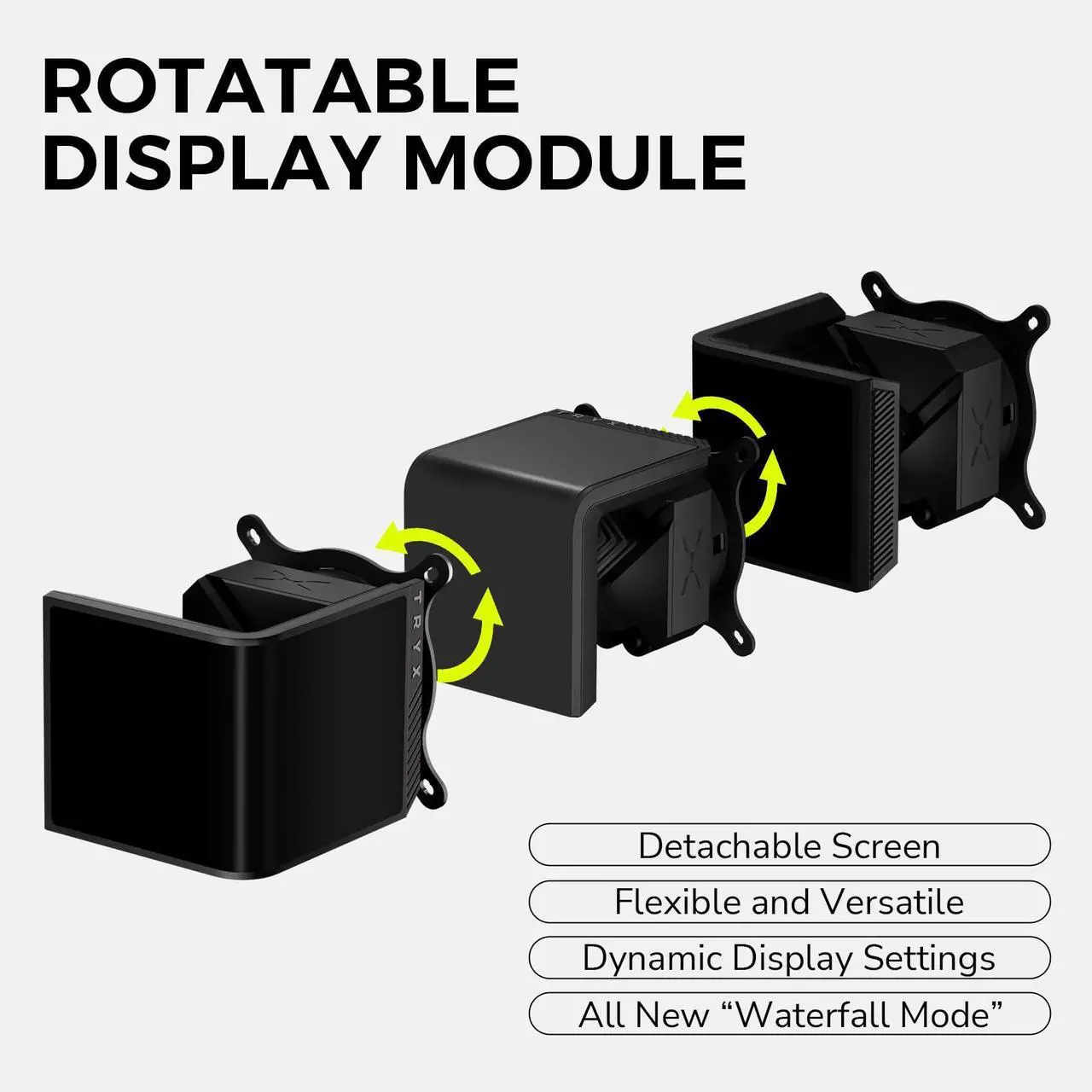 Alt view image 3 of 5 - TRYX Panorama SE 360 ARGB 360mm AIO Rotatable 6.5'' AMOLED Curved Screen 3D Anamorphic Effect Customizable AIO Cooler 360mm Asetek Adela 280w TDP ARGB Fan Intel LGA 1851/1700/1200/115X AMD AM5/AM4