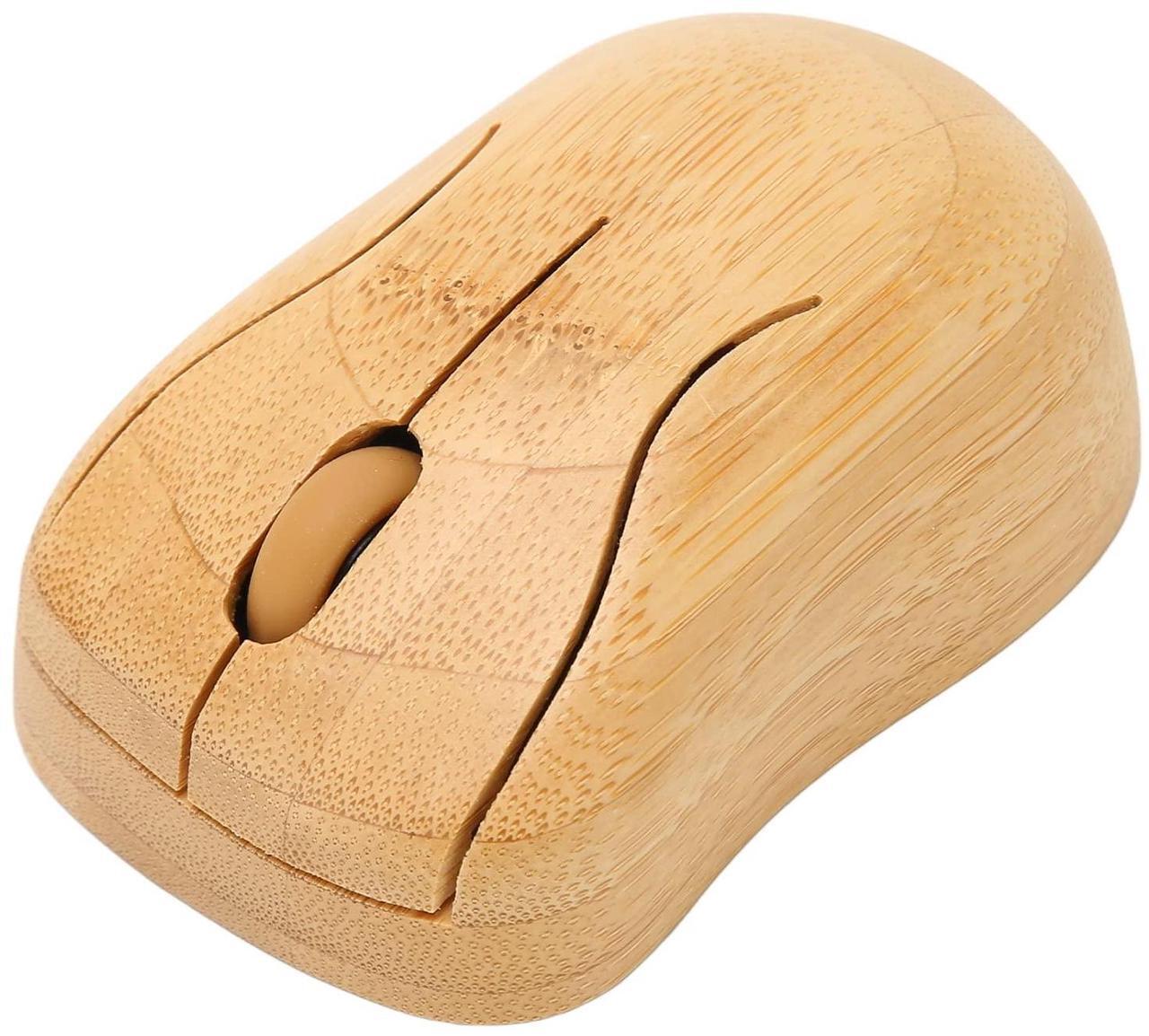 Main image of Bamboo Wood Computer Devices, 2.4G Connection Plug and Play Keyboard and Mouse, Bamboo Wood Computer Control Devices for Office (Mouse)